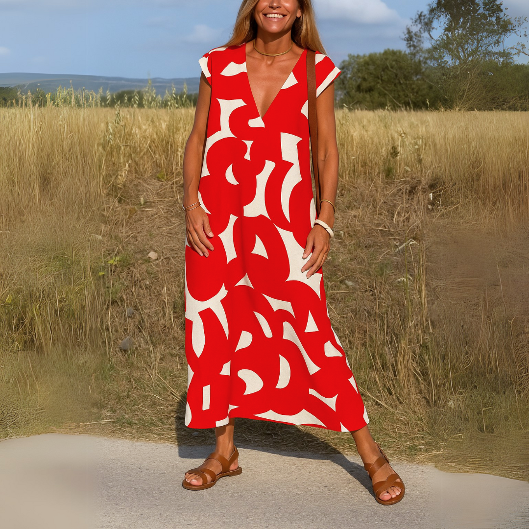 Valerie | Flowy V-Neck Dress