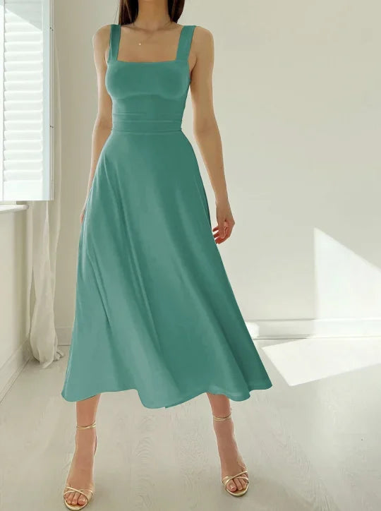 Celianne™ - Elegant Square Neck Dress