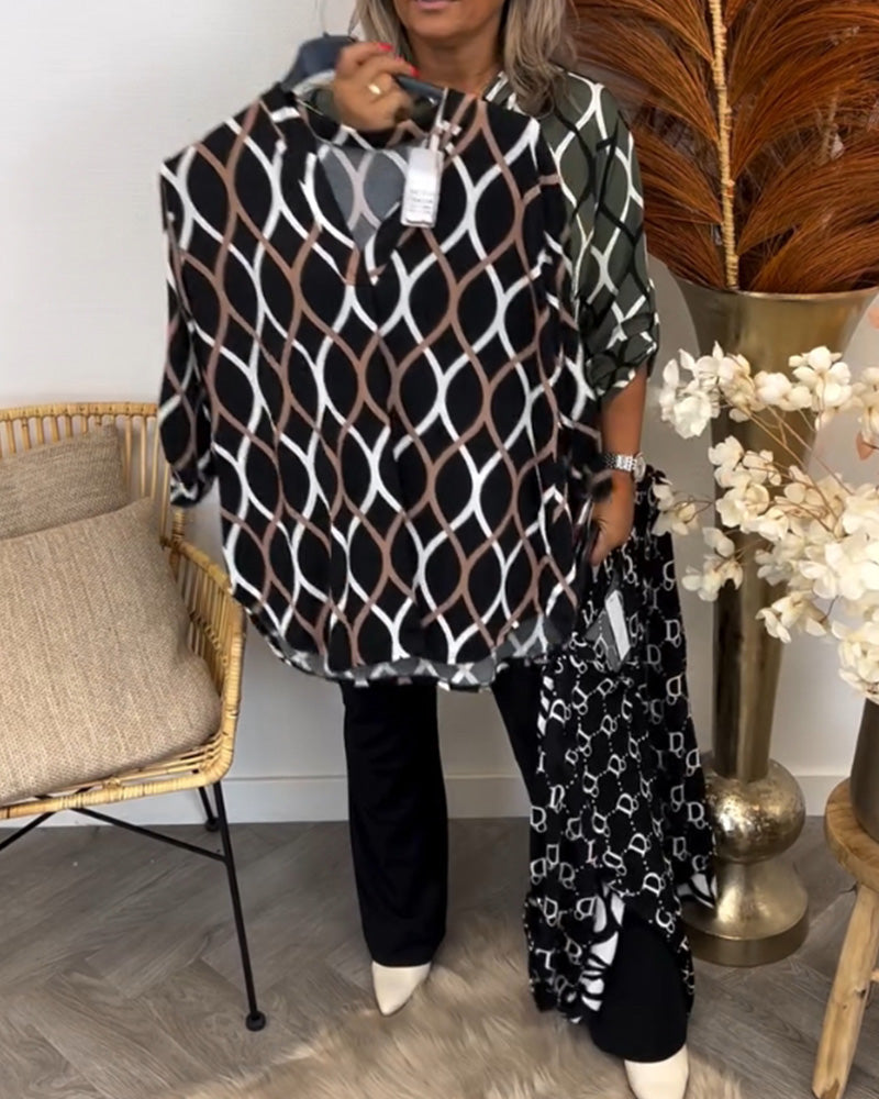 Oriana™ - Geometric Chic Blouse