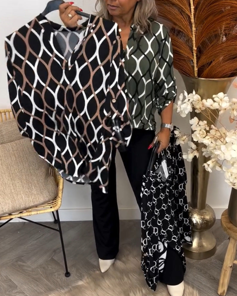 Oriana™ - Geometric Chic Blouse