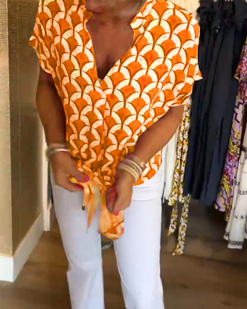 Zarae™ - Geometric Print Top