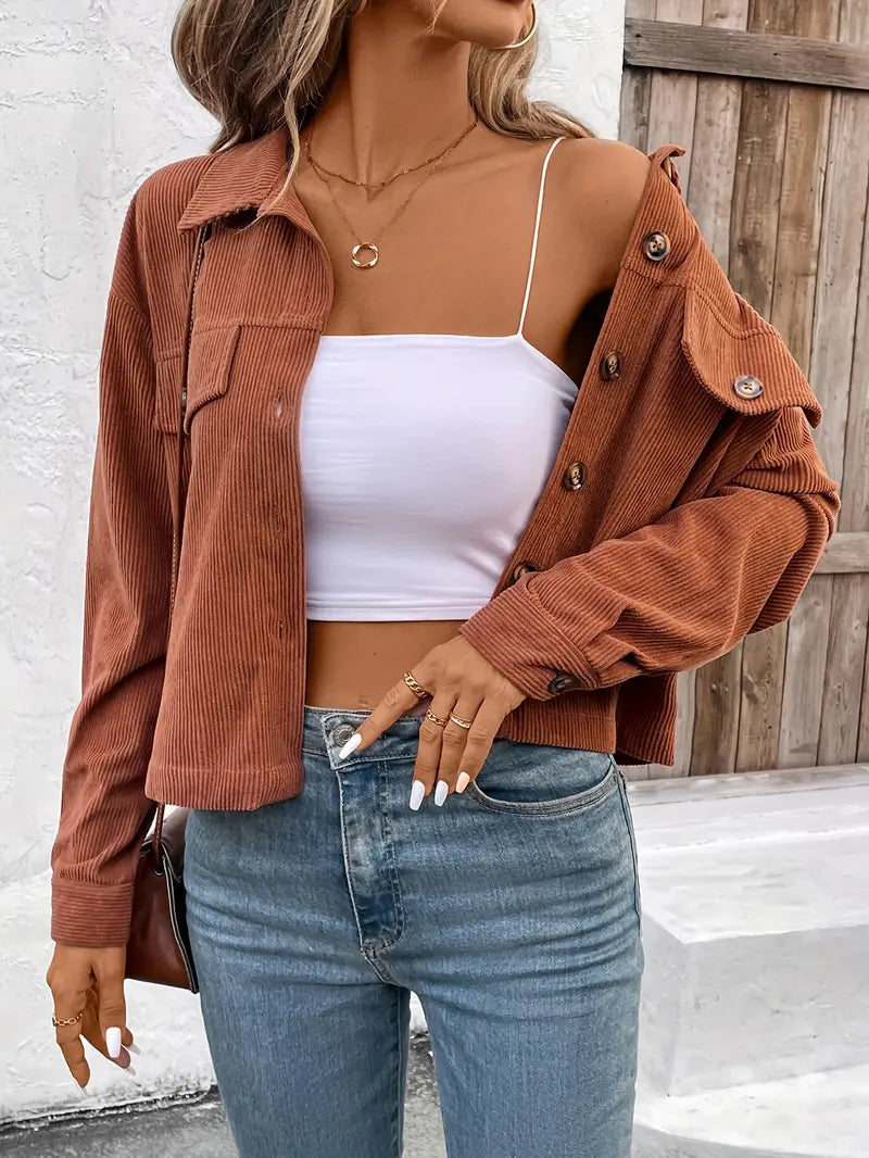 Cleo™ - Chic Cord Jacket