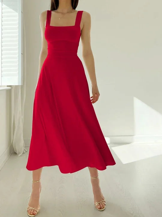 Celianne™ - Elegant Square Neck Dress