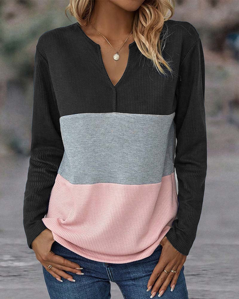Lyrenia™ - Cozy Colorblock Pullover