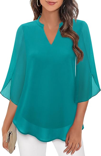 Sylva™ - Graceful V-Neck Top