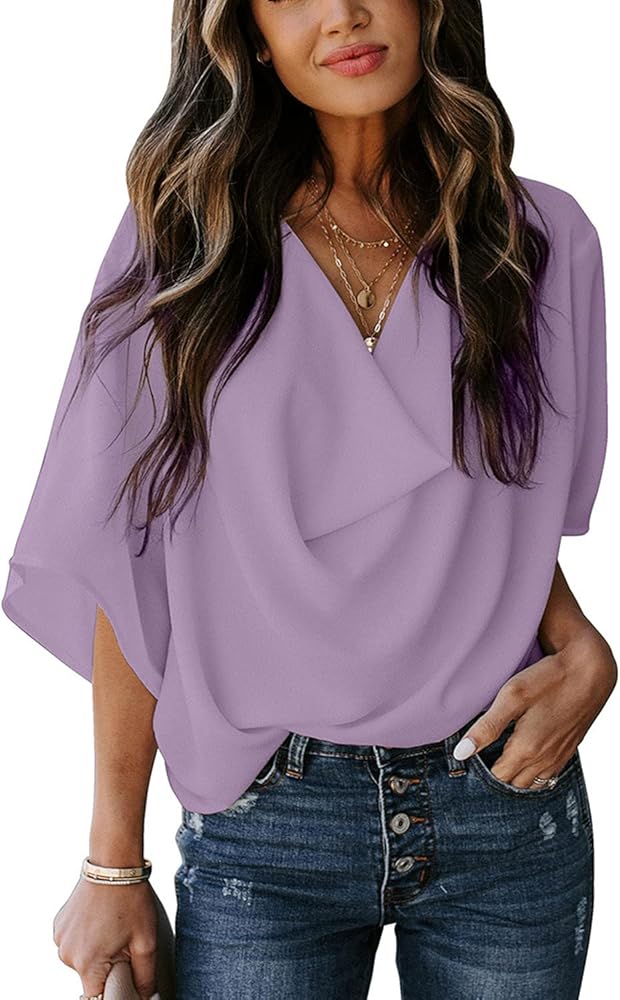 Valencia™ - Draped Elegance Blouse