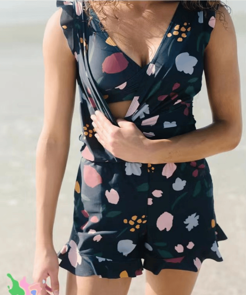 Jolanda | Swimsuit with ruffles & gentle figure shaping