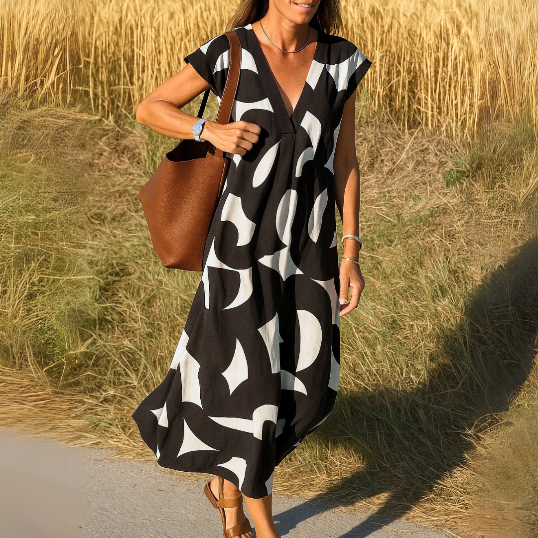 Valerie | Flowy V-Neck Dress