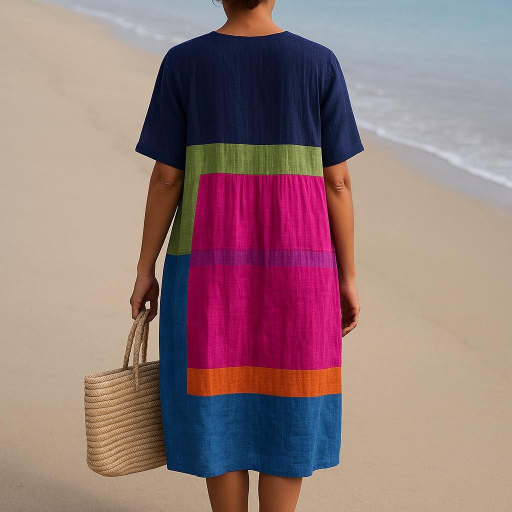 Ariane | Bright color block dress