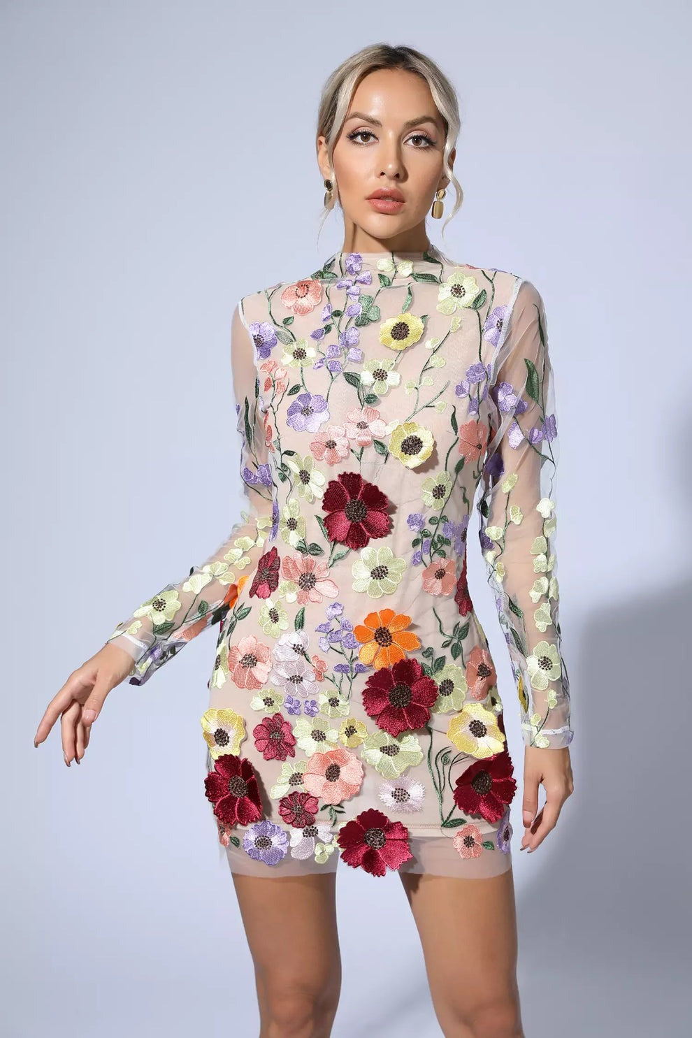 Kimberly™ - Mesh Floral Dress