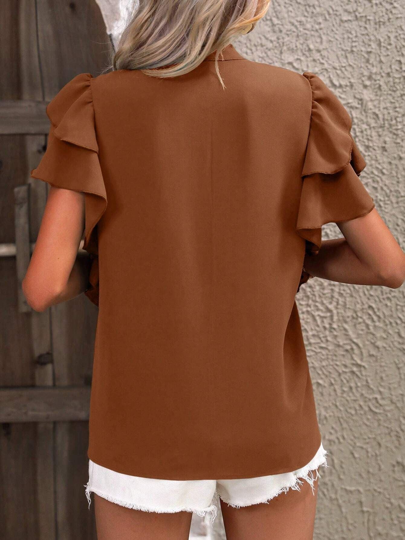 Zendee™ - Stylish Ruffle Blouse