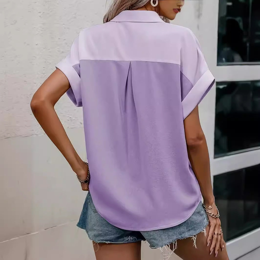 Lira™ - Colorblock Casual Blouse