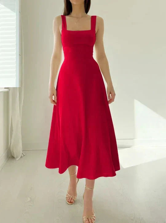 Celianne™ - Elegant Square Neck Dress