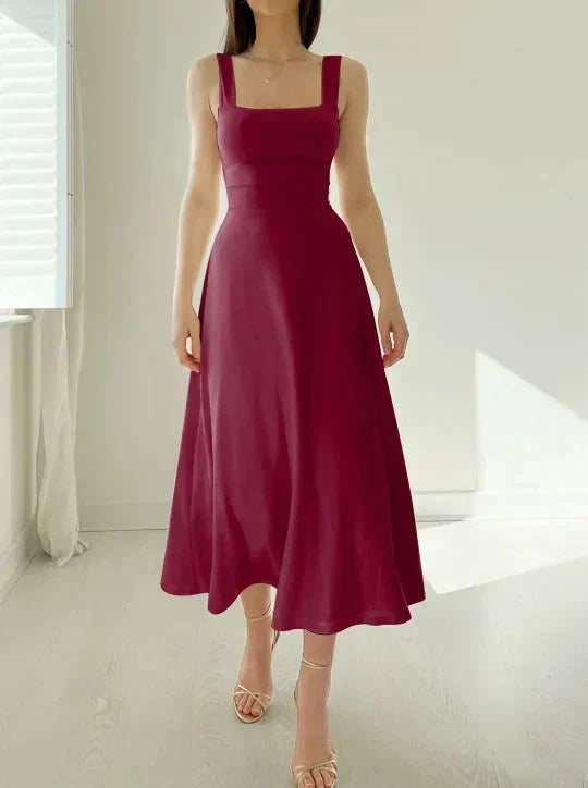 Celianne™ - Elegant Square Neck Dress
