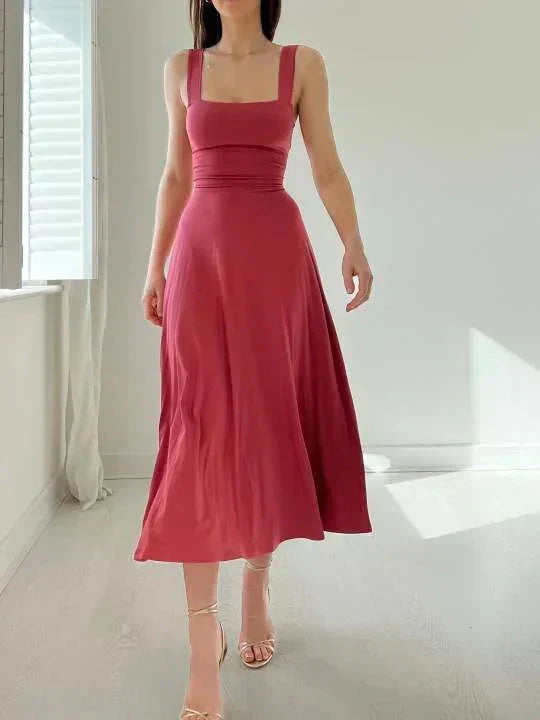 Celianne™ - Elegant Square Neck Dress