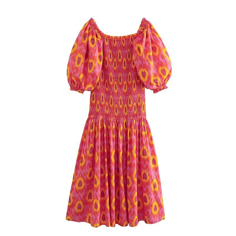 Necka™ - Bohemian Puff Sleeve Dress