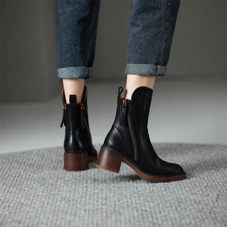 SERENE™ - Block Heel Ankle Boots