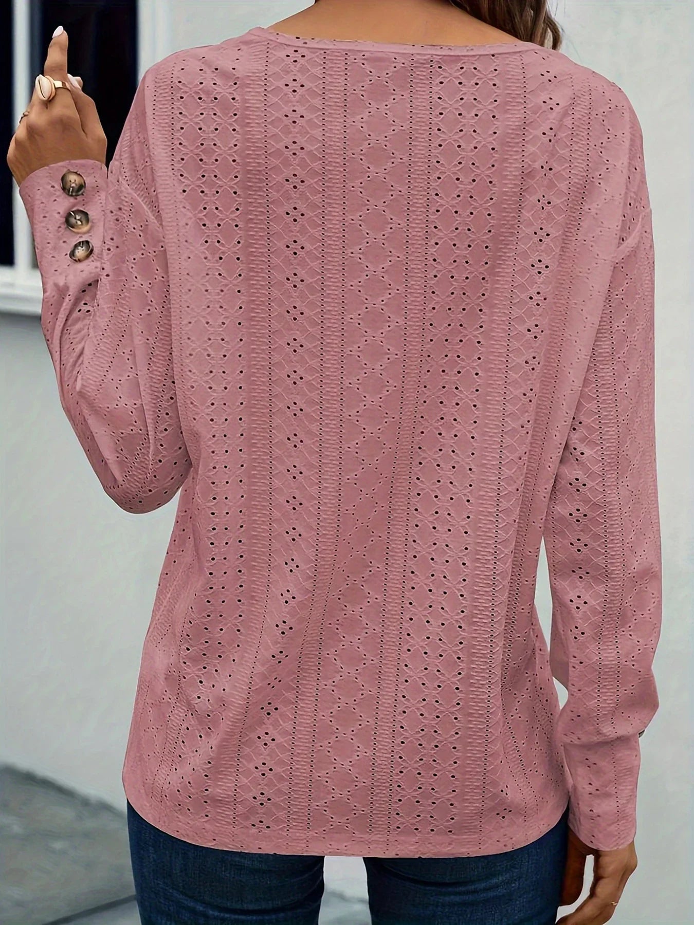 Rivana™ - Elegant Eyelet Top