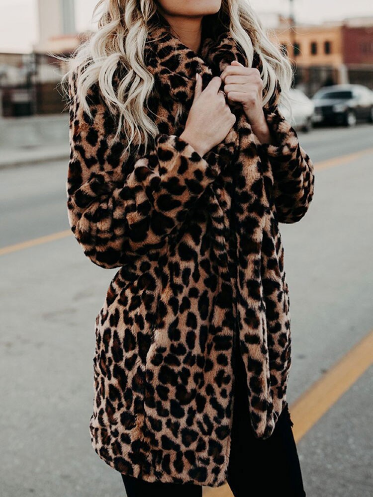 Jennie™ - Leopard Furry Jacket