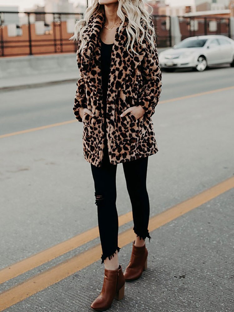 Jennie™ - Leopard Furry Jacket
