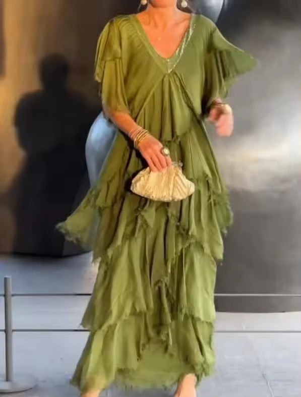 Anselia™ - Boho Ruffle Dress