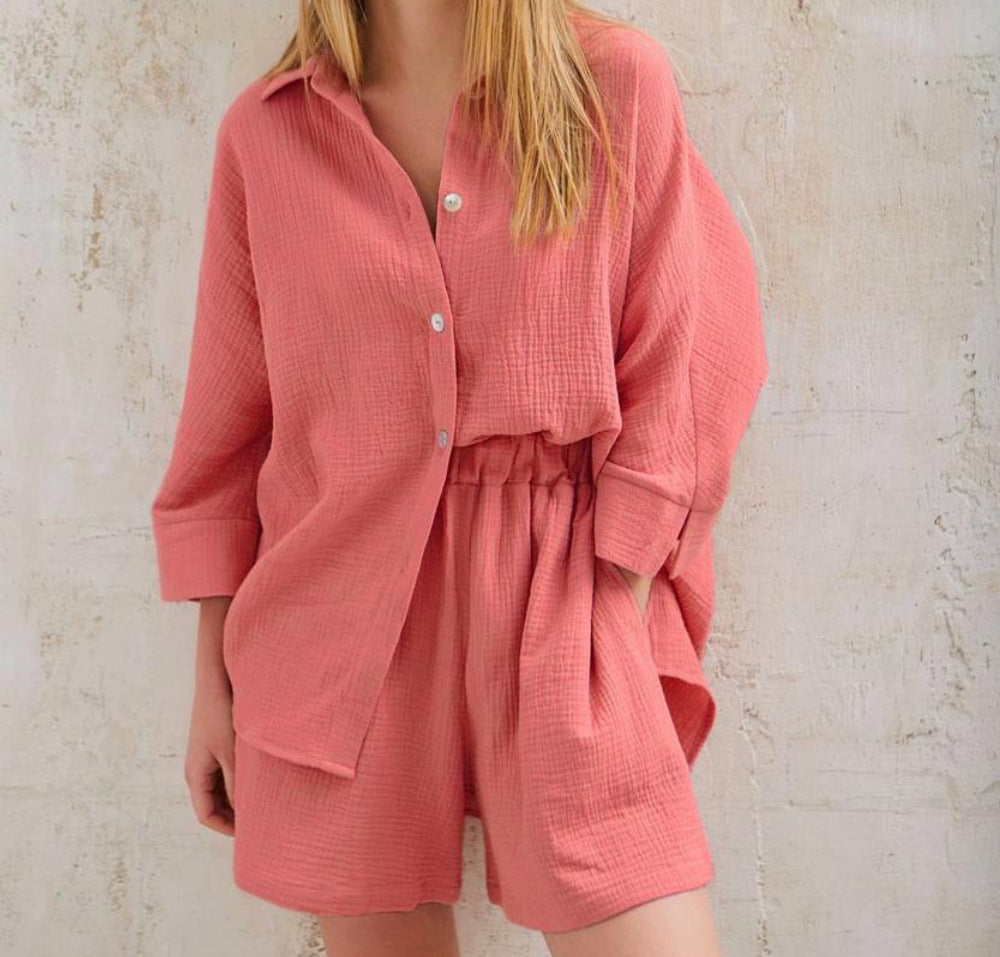 Lauren™ - Effortless Button-Up Lounge Set