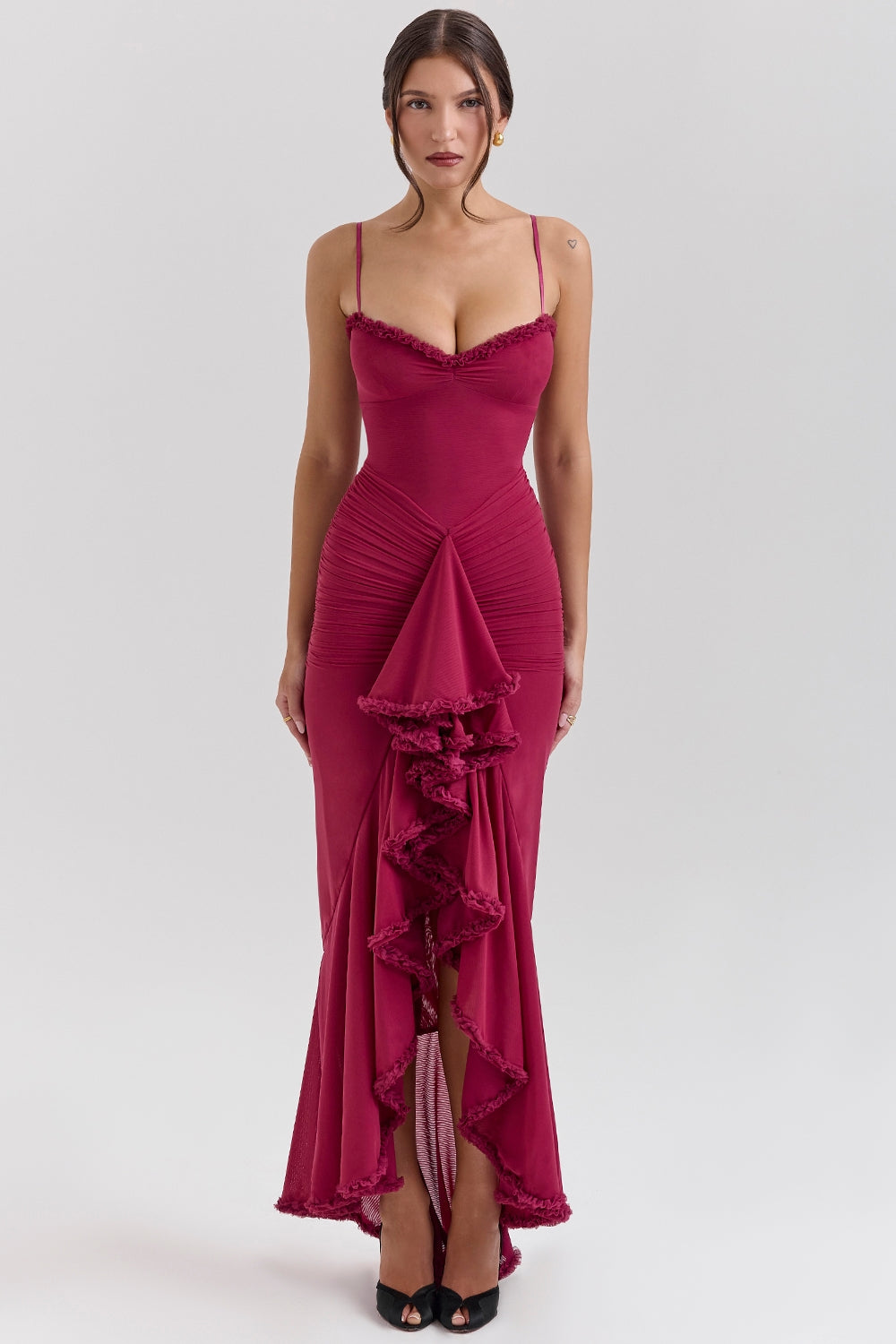 Elara Ruffle Flow Maxi