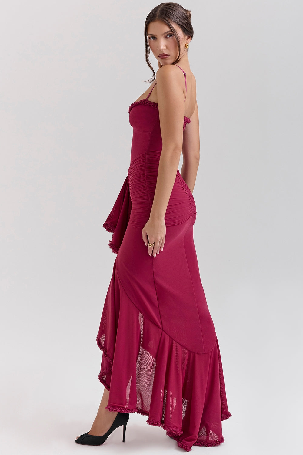 Elara Ruffle Flow Maxi
