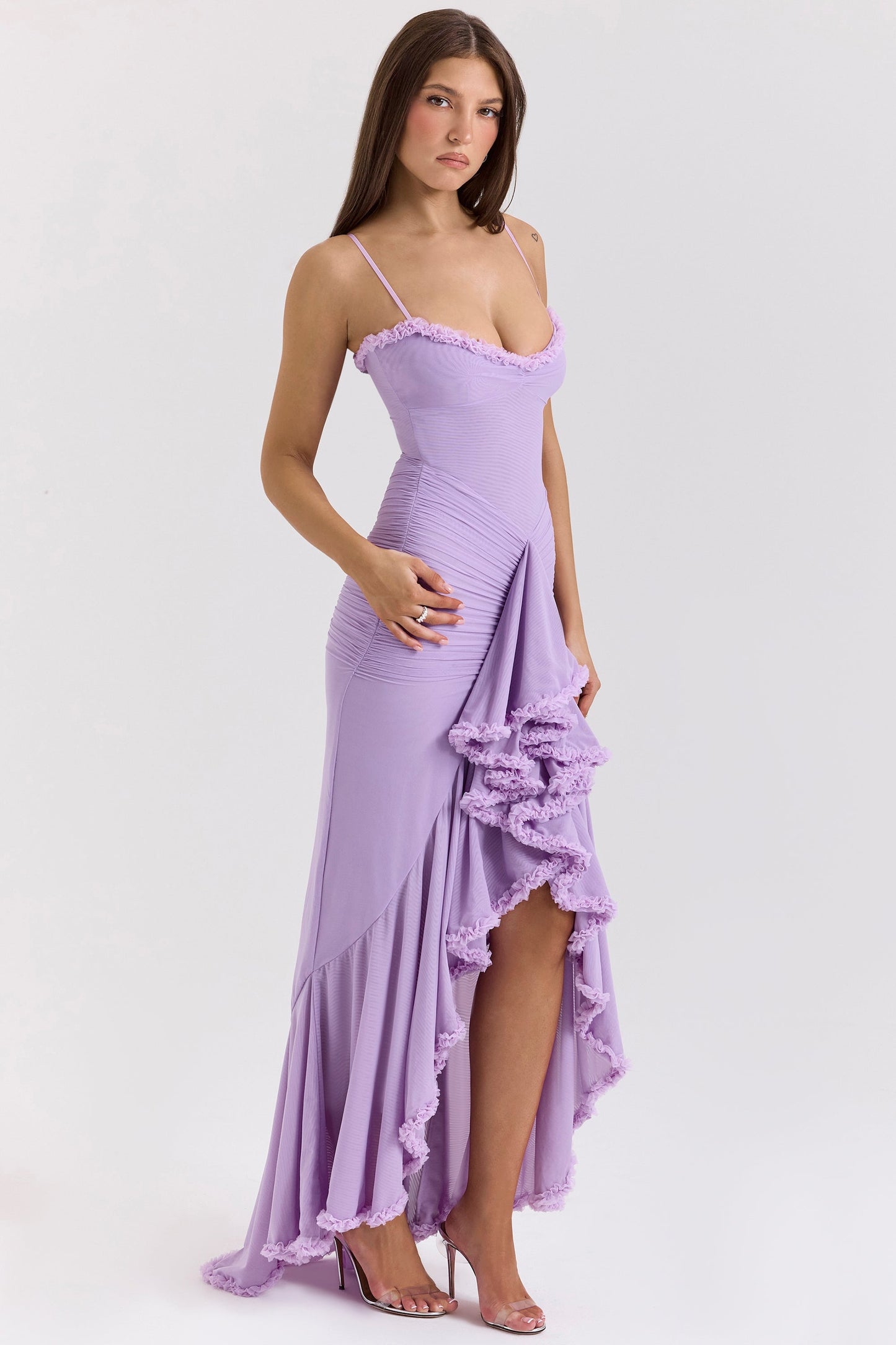 Elara Ruffle Flow Maxi