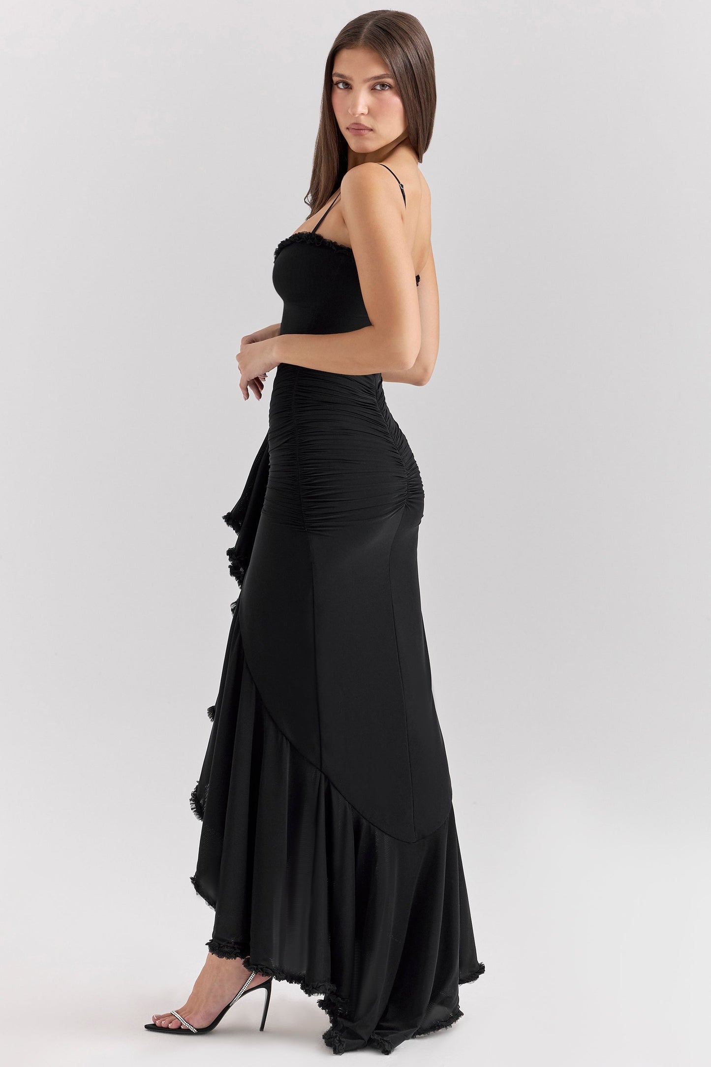 Elara Ruffle Flow Maxi