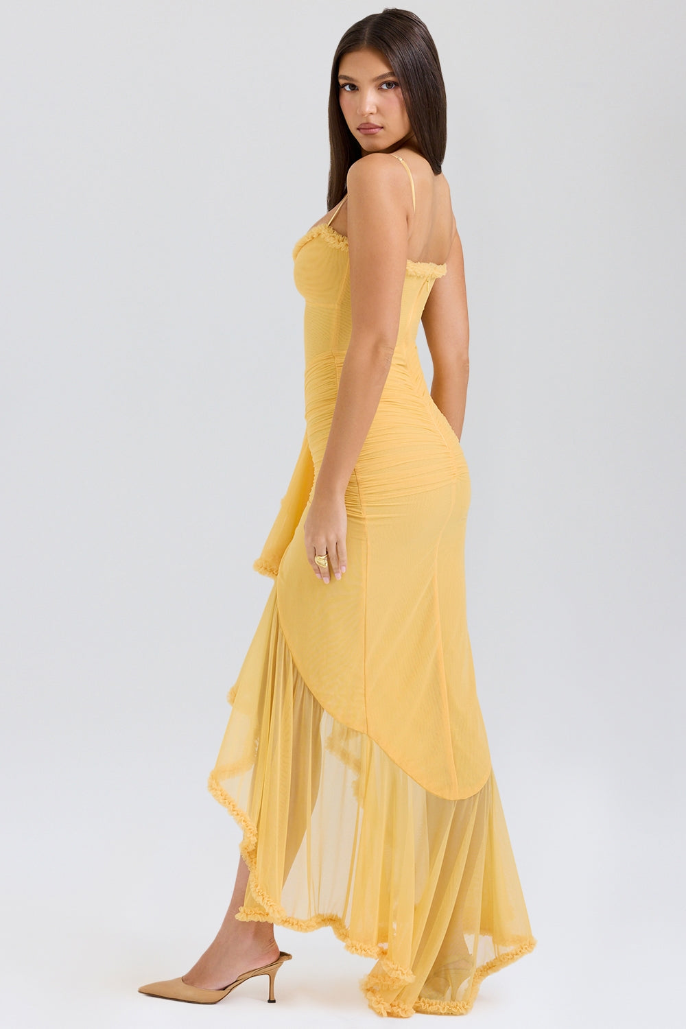 Elara Ruffle Flow Maxi