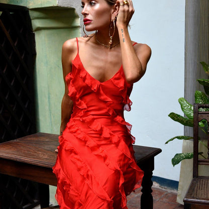 Valestra™ - Ruffle Statement Dress
