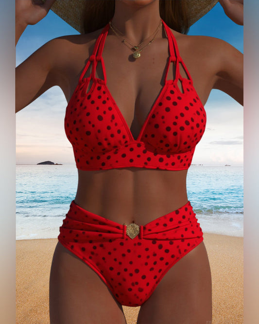 Sexy polka dot two-piece swimsuit