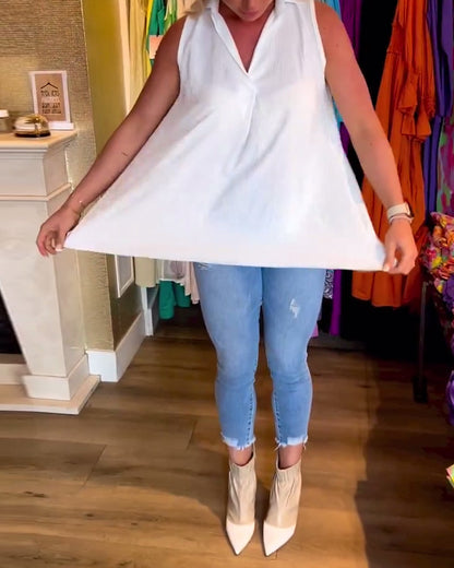 Calyx™ - Elegant V-neck Top