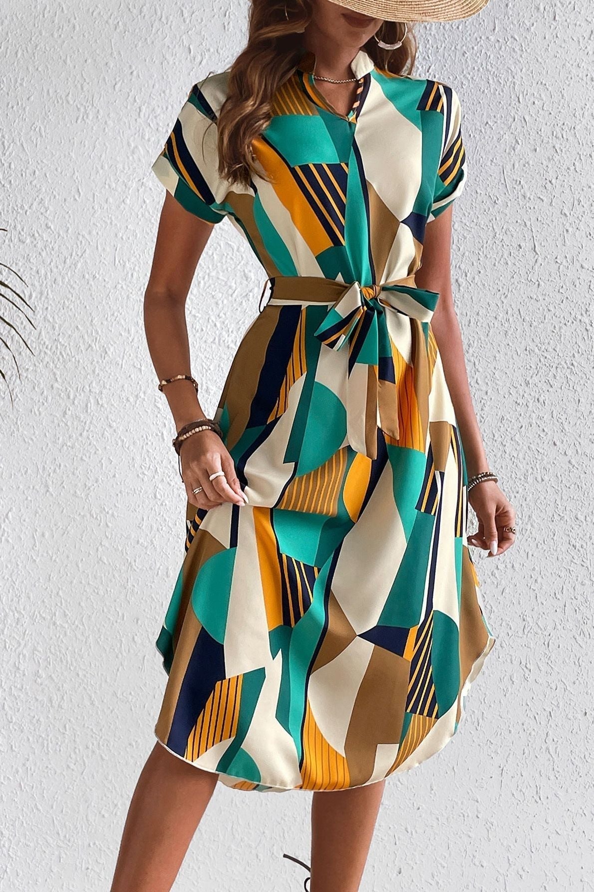 Krisha™ - Chic Geometric Dress