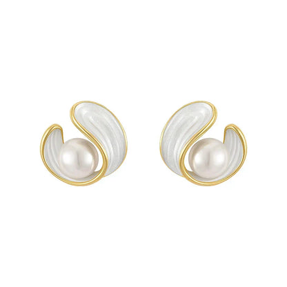 Liorie™ - Pearl Spiral Earrings