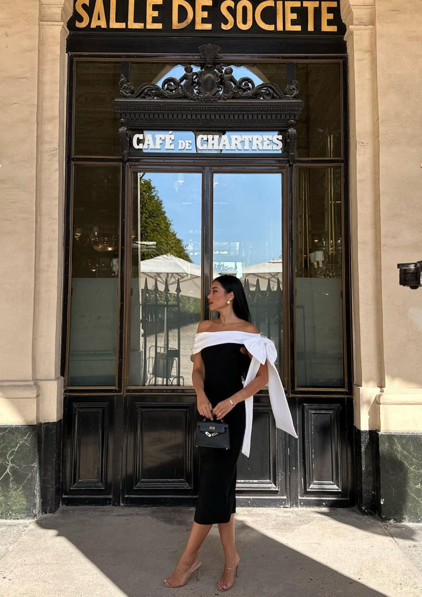 Novera™ - White Draped Detail Dress