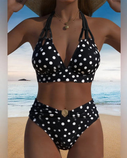 Sexy polka dot two-piece swimsuit
