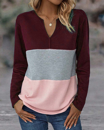 Lyrenia™ - Cozy Colorblock Pullover