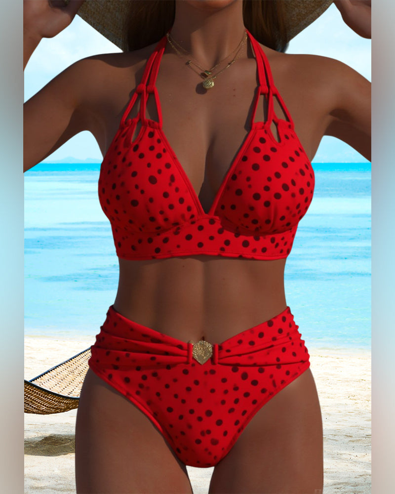 Sexy polka dot two-piece swimsuit