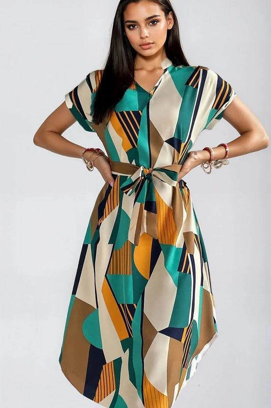 Krisha™ - Chic Geometric Dress
