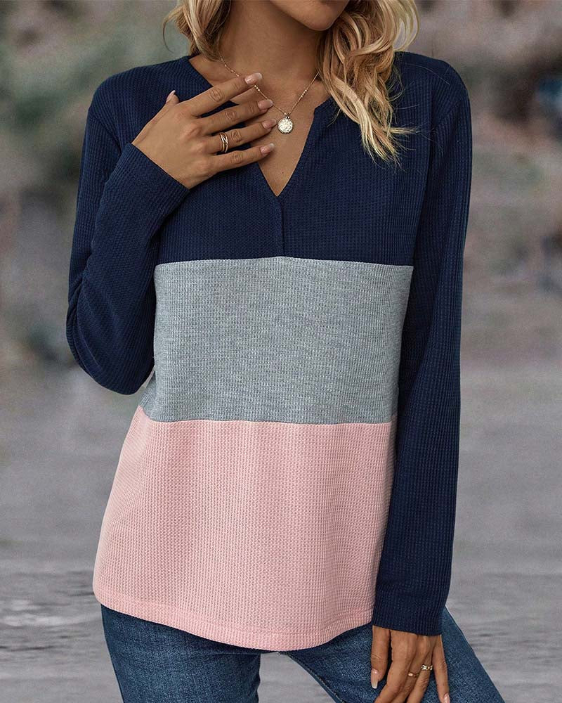 Lyrenia™ - Cozy Colorblock Pullover
