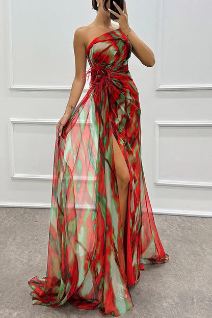 Elaris™ - Vibrant Slit Dress