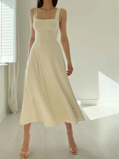 Celianne™ - Elegant Square Neck Dress