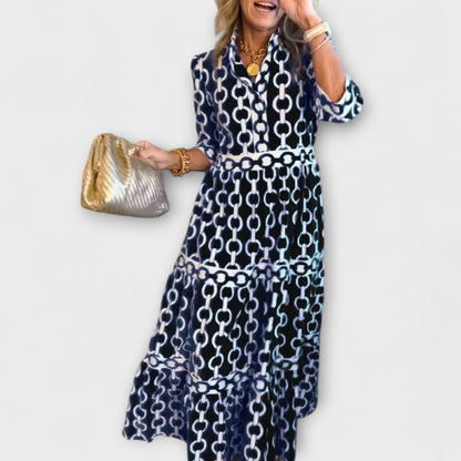Olivia | Midi Dress with Chain Pattern