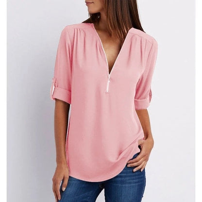 Lizzy™ - Elegant Zippered Top