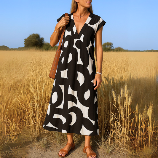Valerie | Flowy V-Neck Dress