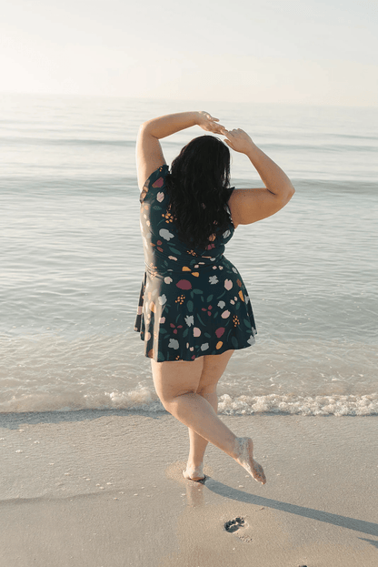 Jolanda | Swimsuit with ruffles & gentle figure shaping
