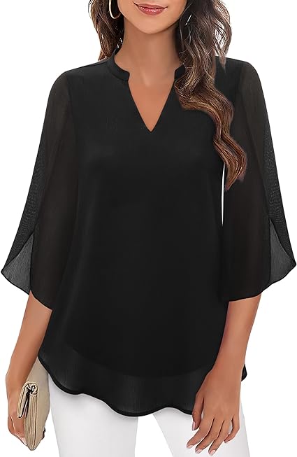 Sylva™ - Graceful V-Neck Top