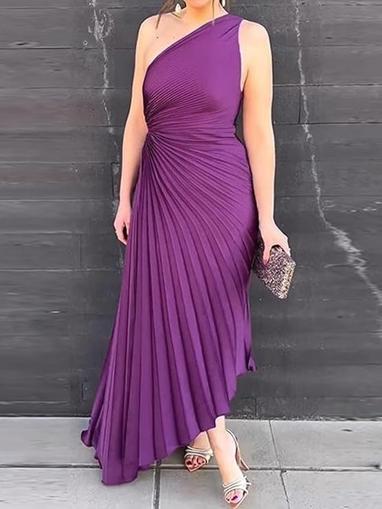 Zerina™ - Pleated Elegance Dress